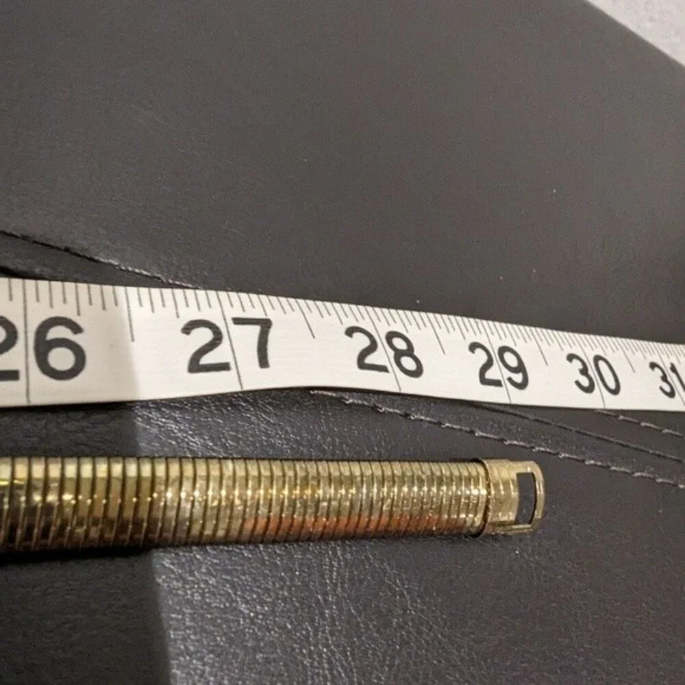 New York & Co Vintage Belt Gold Tone Thin Metal Rope Stretchy Snake Belt